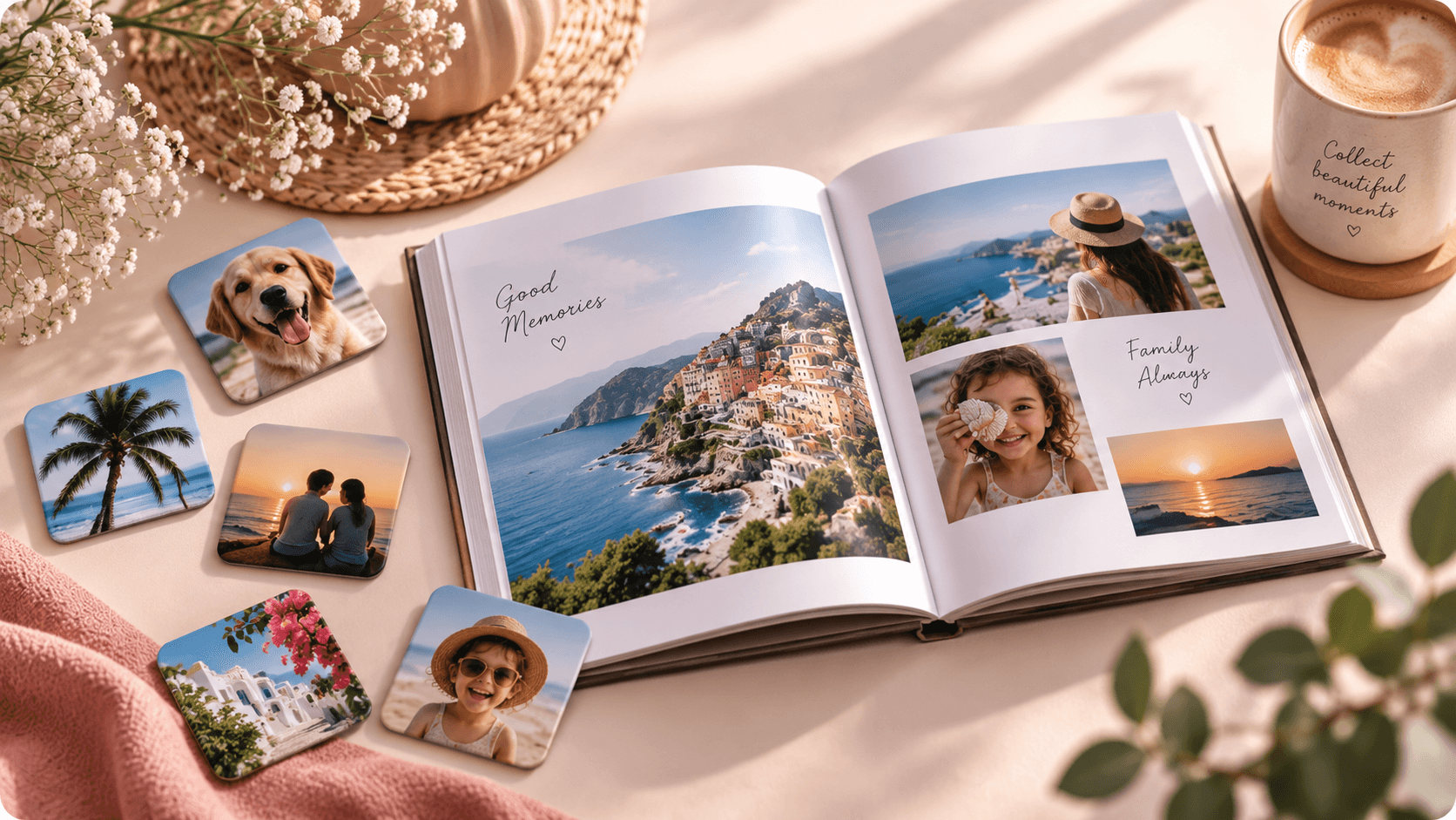 Photobook personnalisé et magnets photo